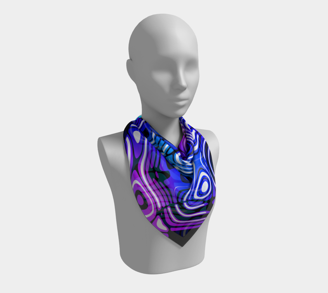 Blue and Purple Swirl Stripe Pattern preview #2