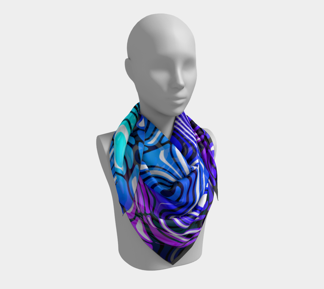 Blue and Purple Swirl Stripe Pattern preview #3