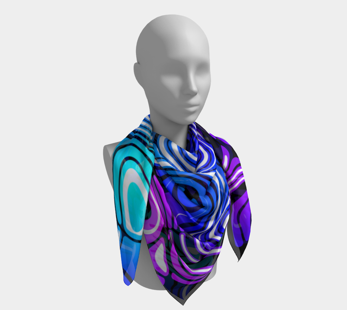 Blue and Purple Swirl Stripe Pattern preview #4