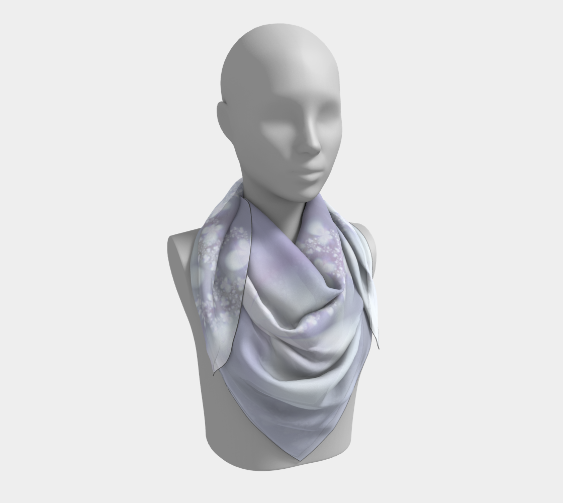 Pastel Floral Pattern Lavender and White preview #3