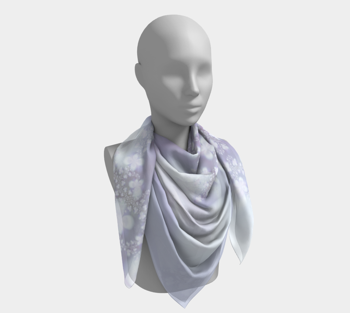 Pastel Floral Pattern Lavender and White preview #4
