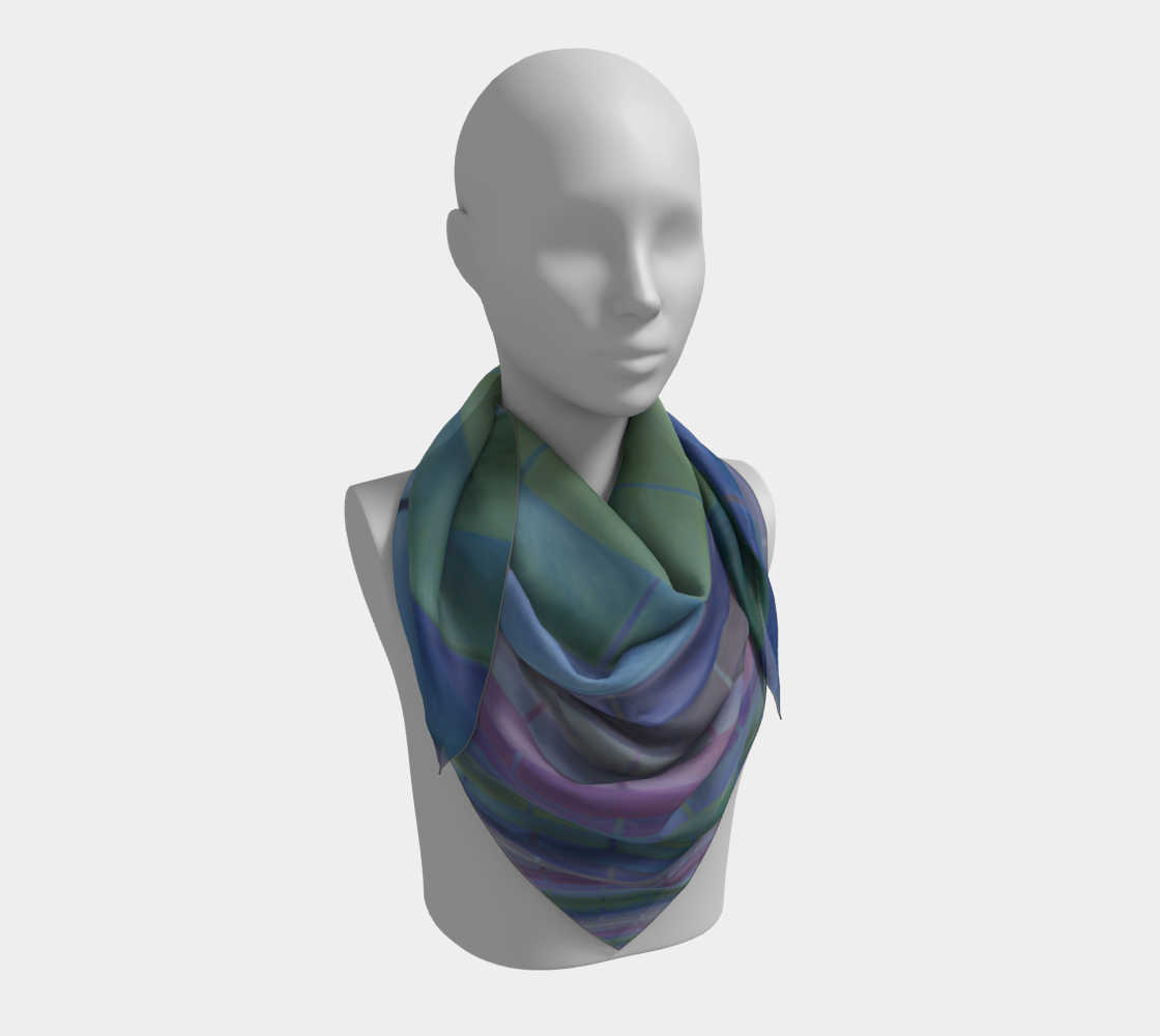 Pastel Blue Green Purple Stripe Pattern preview #3