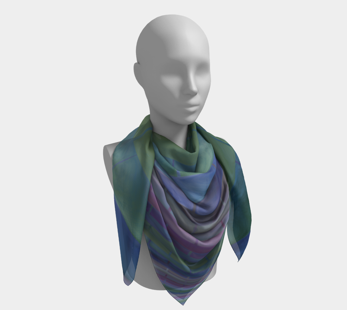 Pastel Blue Green Purple Stripe Pattern preview #4