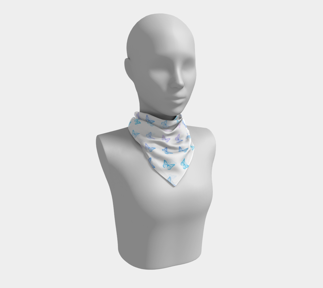 Butterflies Pattern in Blue White PInk preview #1