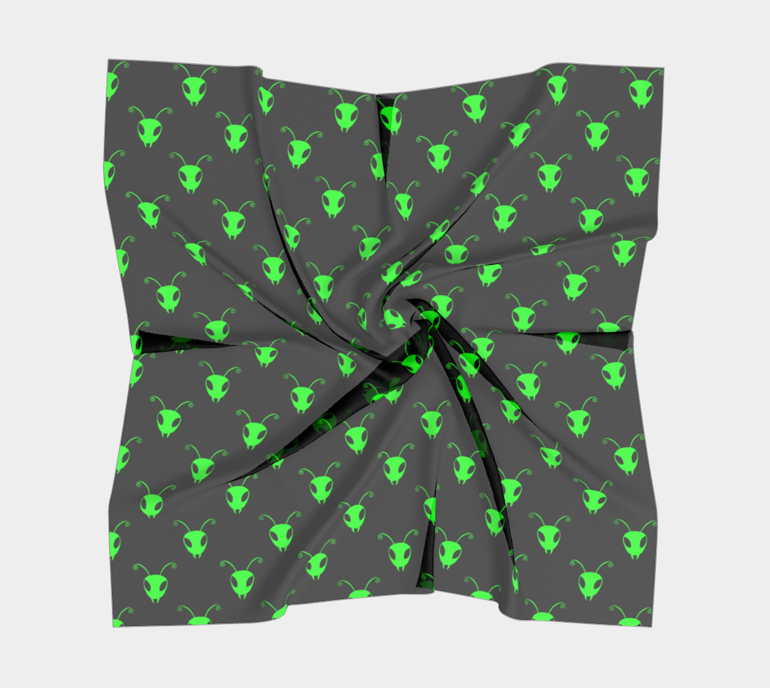 Bugs Heads Neon Green on Black preview #5