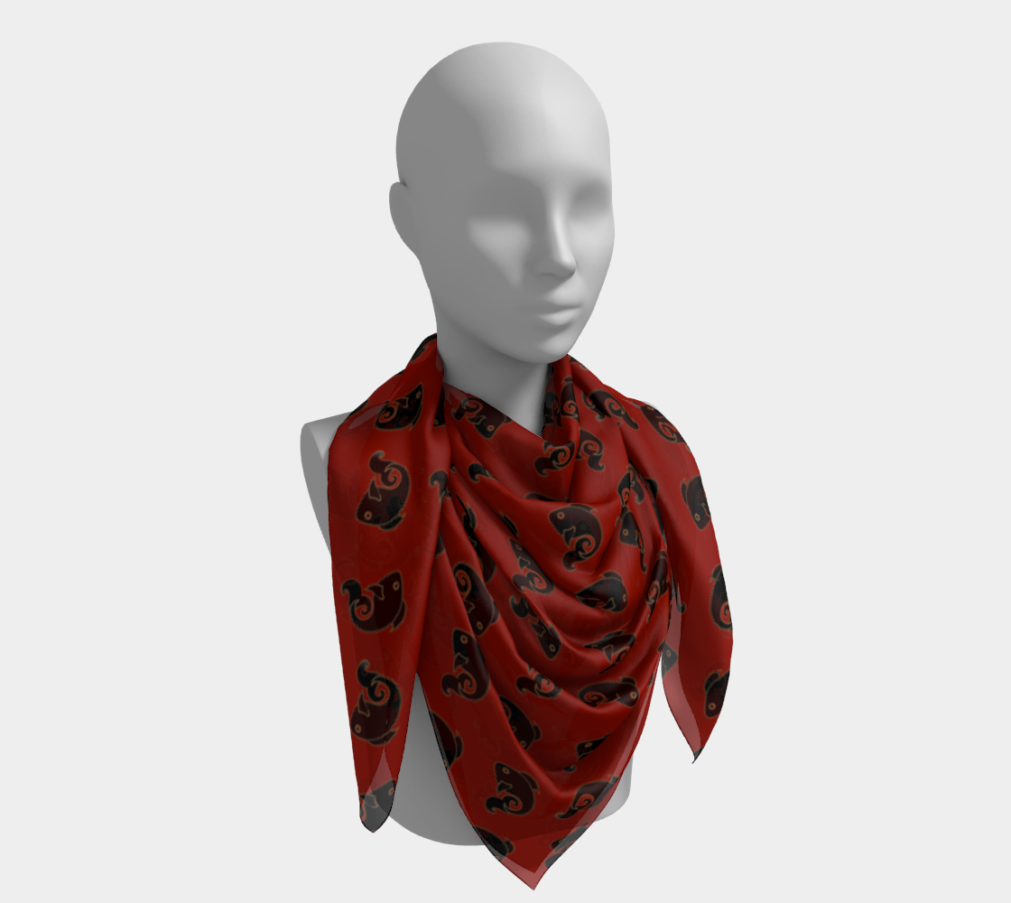 Fish Pattern in Red and Black preview #4