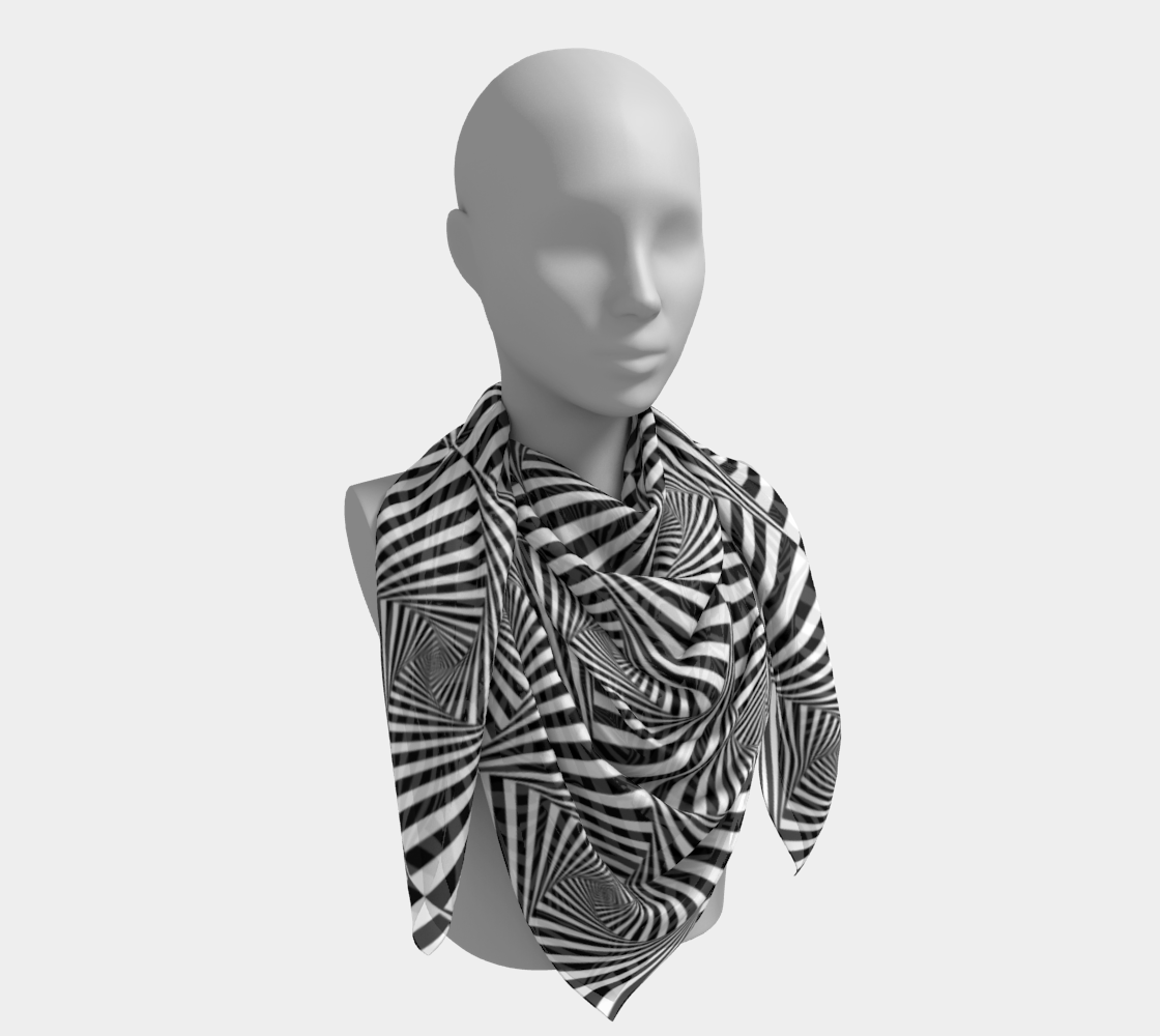 Hypnotic Black and White Stripe Geometric Pattern preview #4