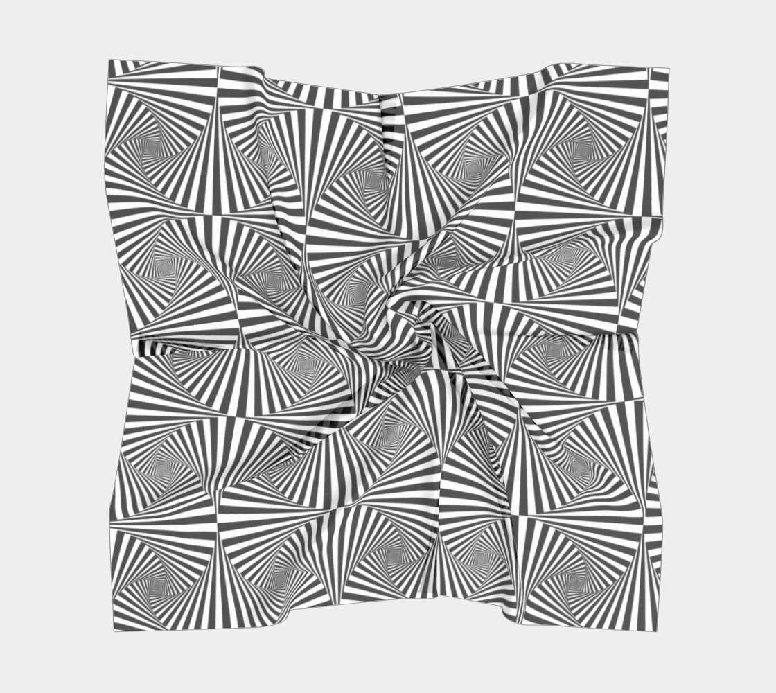 Hypnotic Black and White Stripe Geometric Pattern preview #5