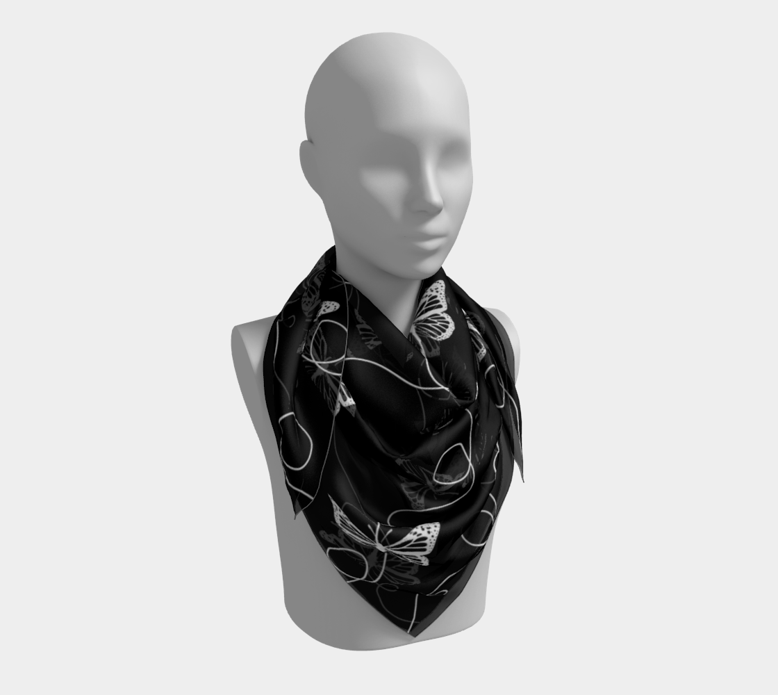 Black and White Butterfly Pattern preview #3
