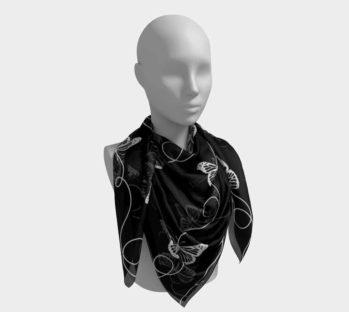 Black and White Butterfly Pattern preview #4