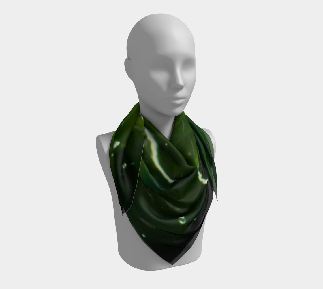 Green Algae and Water Square Scarf preview #3