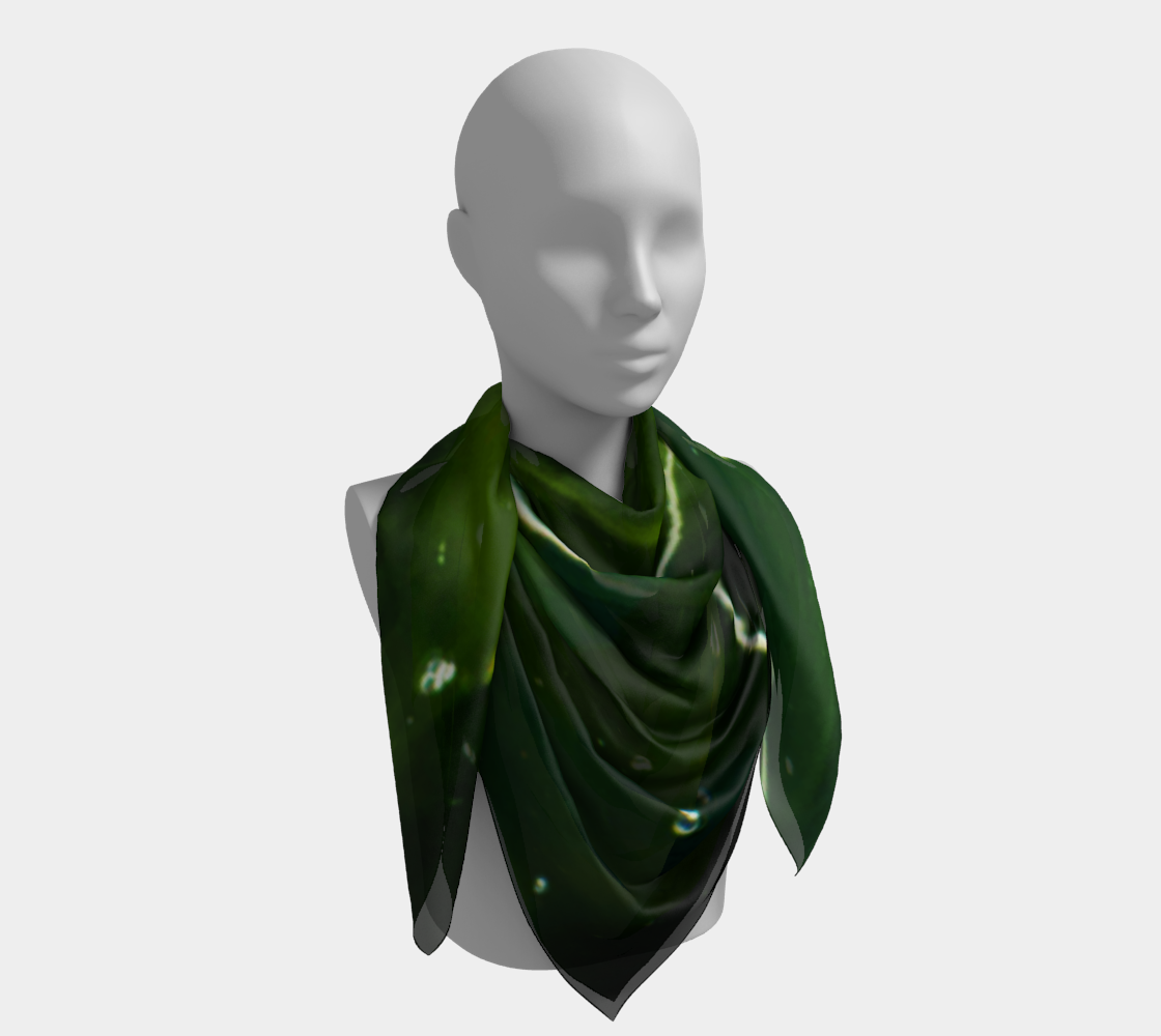 Green Algae and Water Square Scarf preview #4