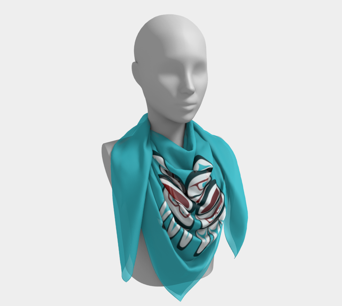 Formline Owl Scarf Pacific Northwest Native American Corner Design preview #4