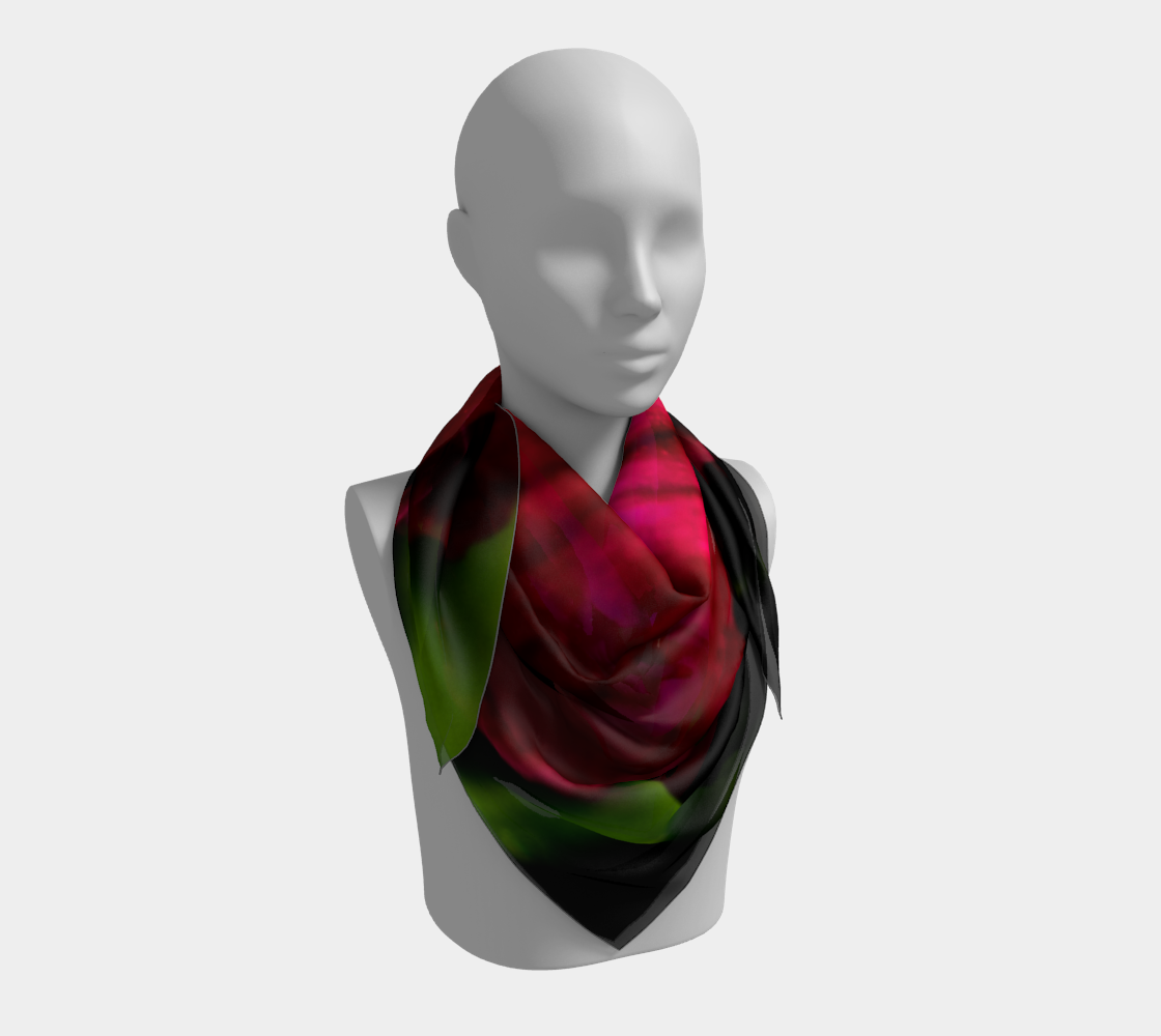 Purple Wild Flower Square Scarf preview #3