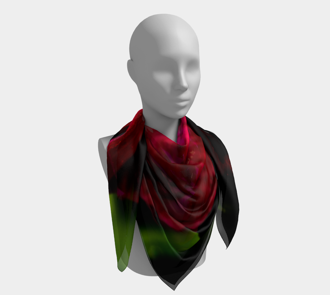 Purple Wild Flower Square Scarf preview #4