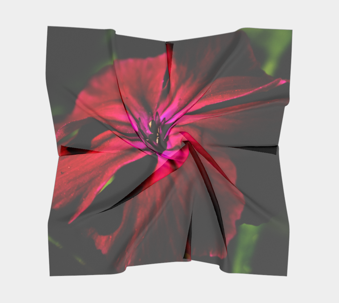 Purple Wild Flower Square Scarf preview #5