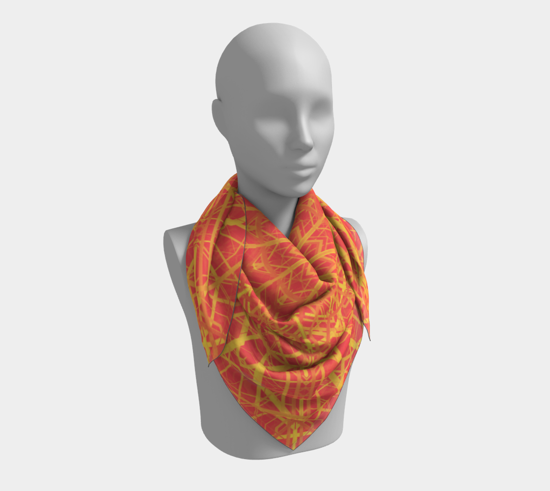 Mandala Pattern in Yellow/Orange/Red 3D preview