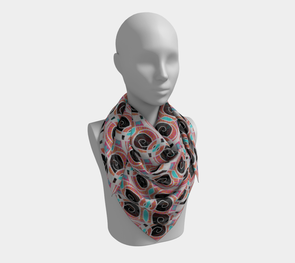 Spiral Pattern Cyan Pink Black & White preview #3