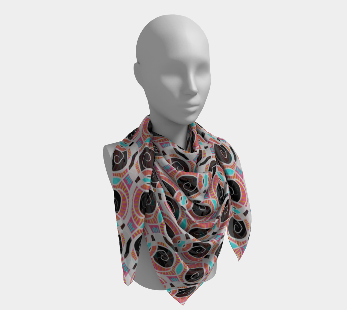 Spiral Pattern Cyan Pink Black & White preview #4