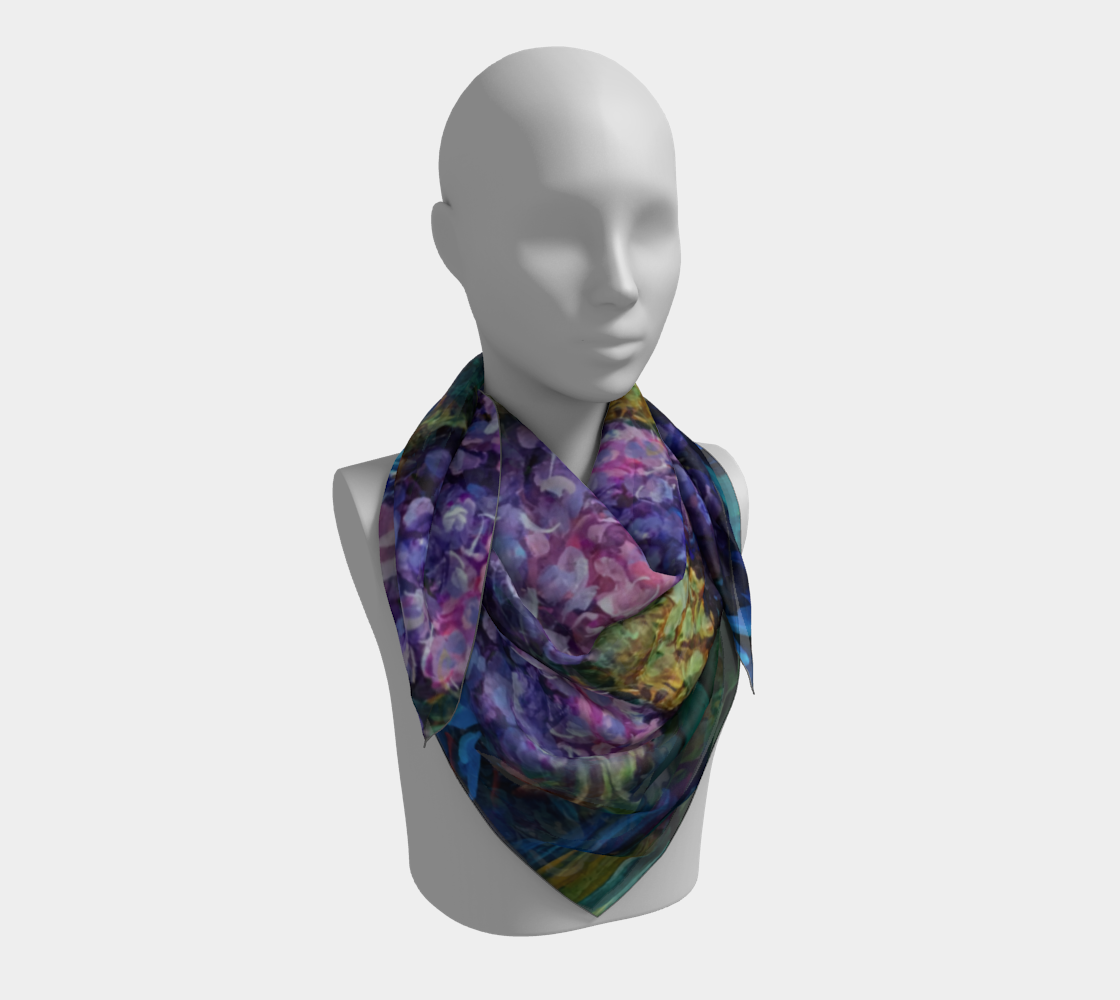 Hydrangeas - Painterly Style, Cool Tones preview #3