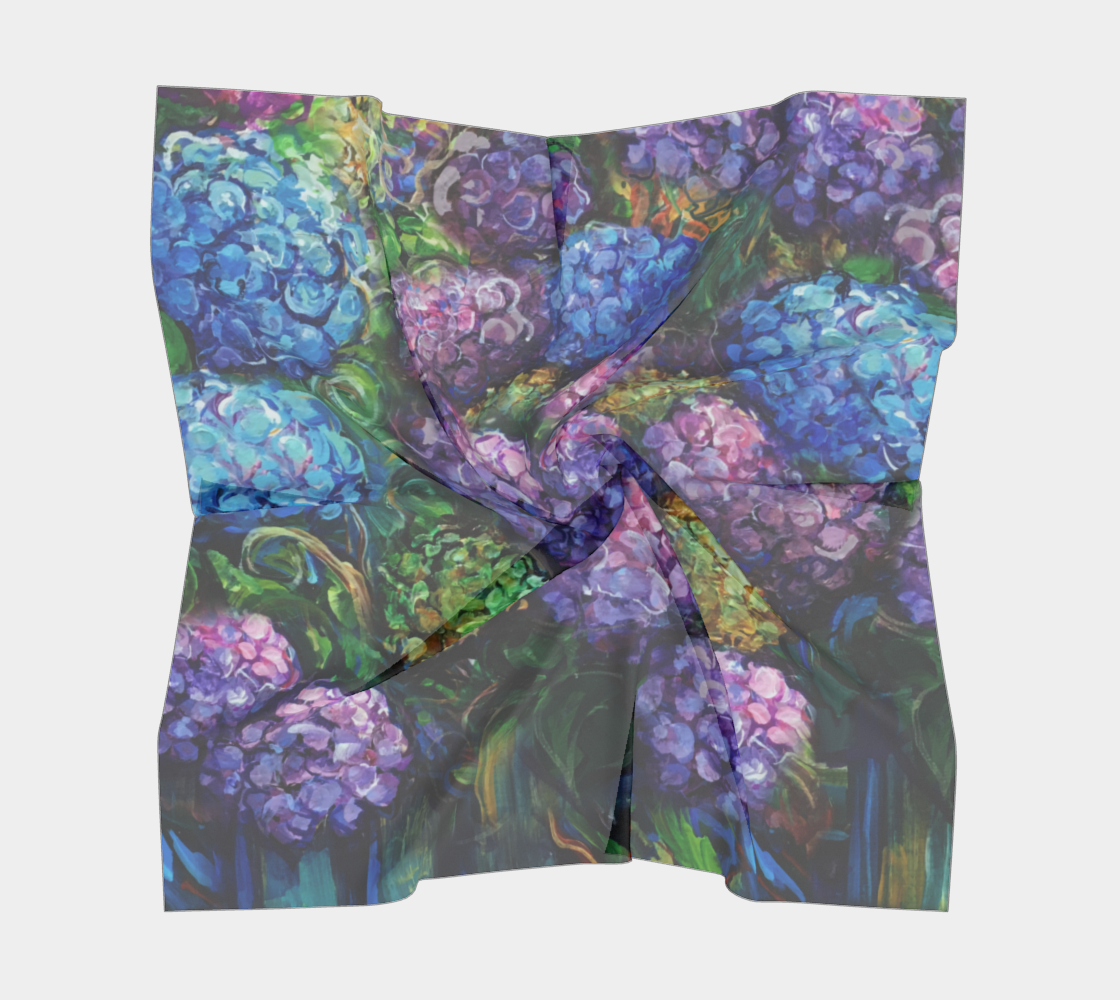 Hydrangeas - Painterly Style, Cool Tones preview #5