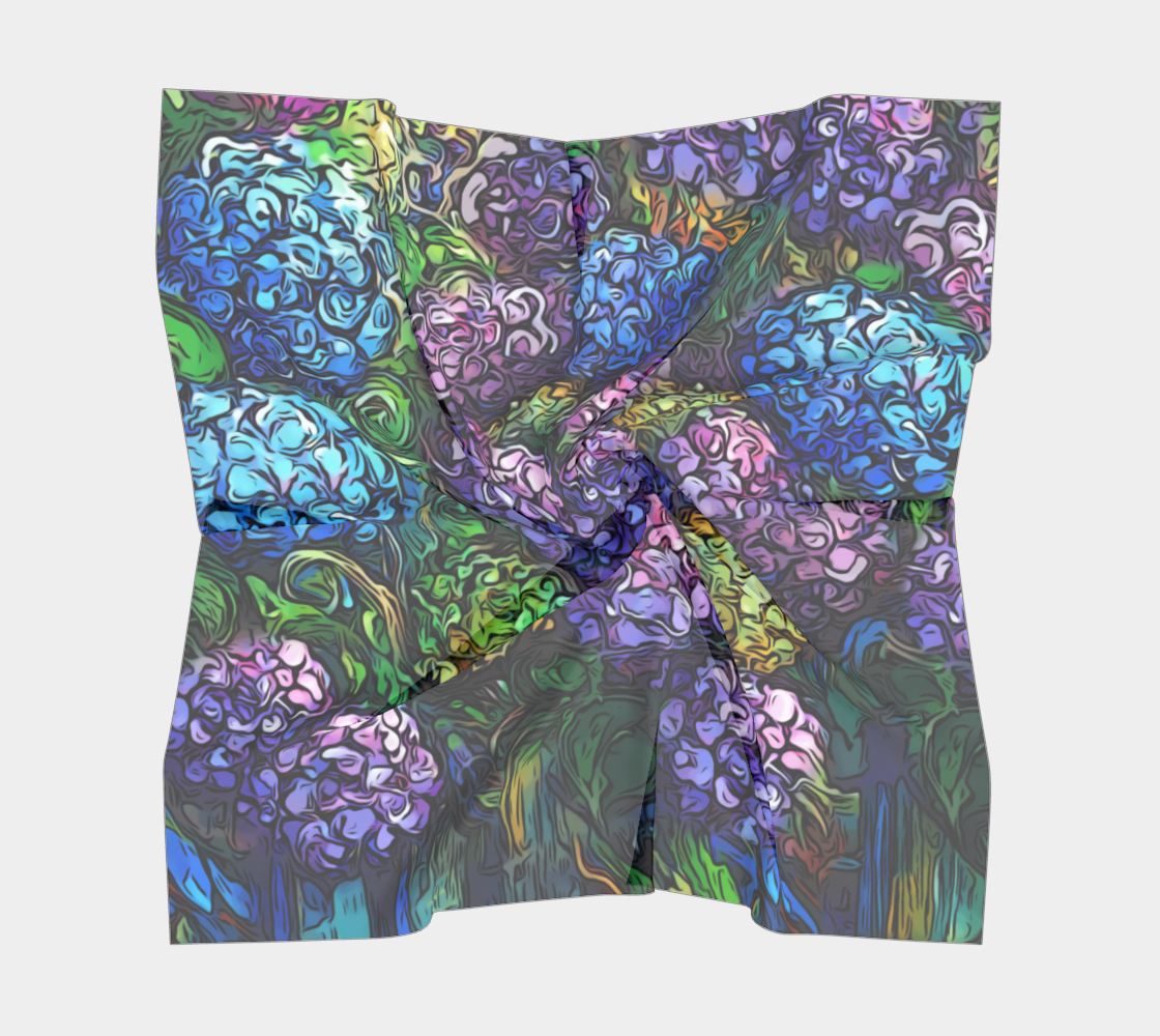 Hydrangeas - Graphic Style, Cool Tones preview #5