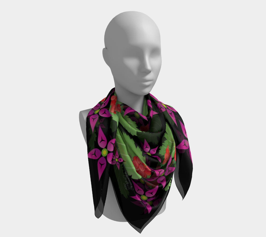Aperçu de Salmonberry Branch Scarf #4