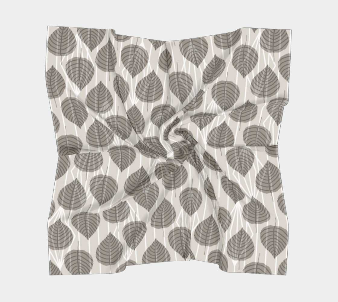 Leaves and Geometric Diamond Modern Deco Neutral preview #5