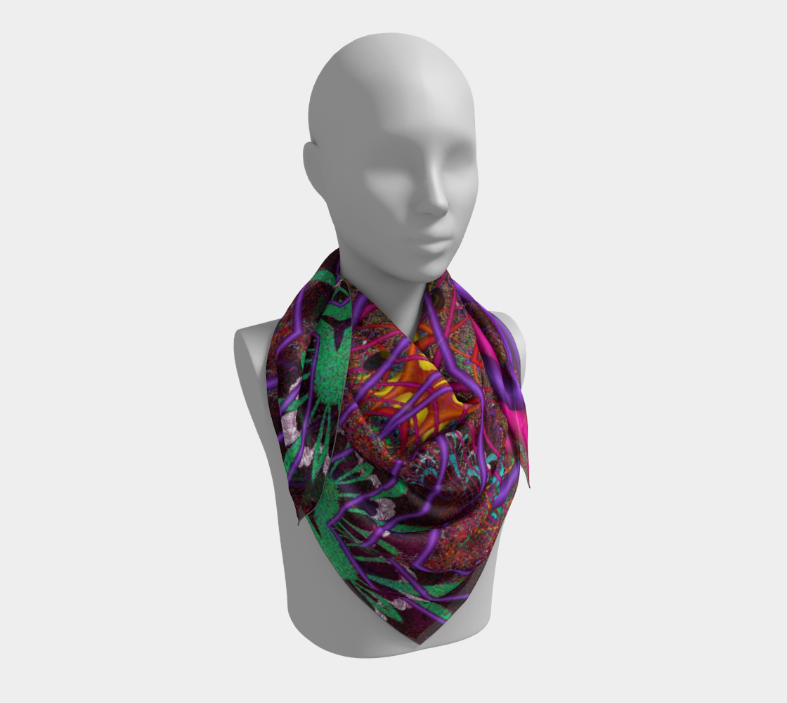 Wormhole Lace Square Scarf 3D preview