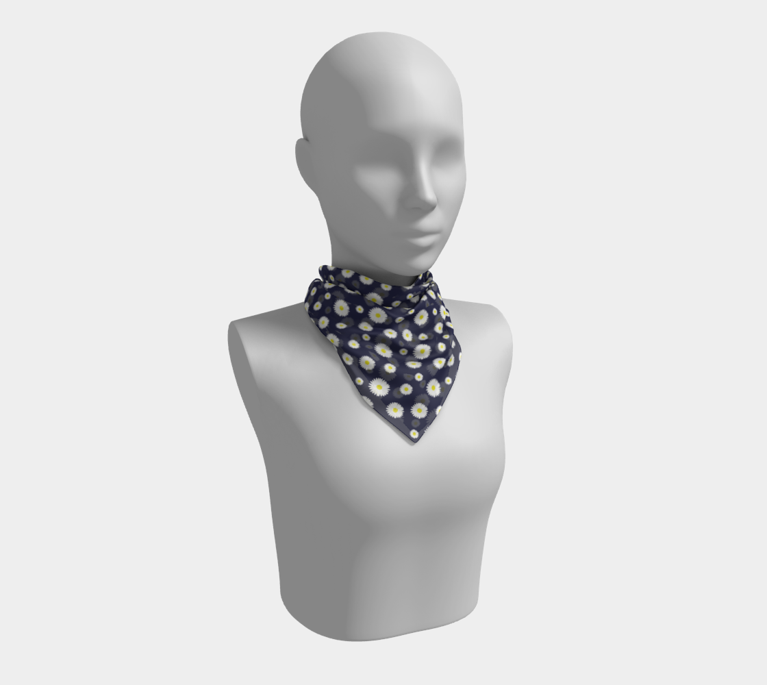 Daisy, Daisy Square Scarf - Navy preview