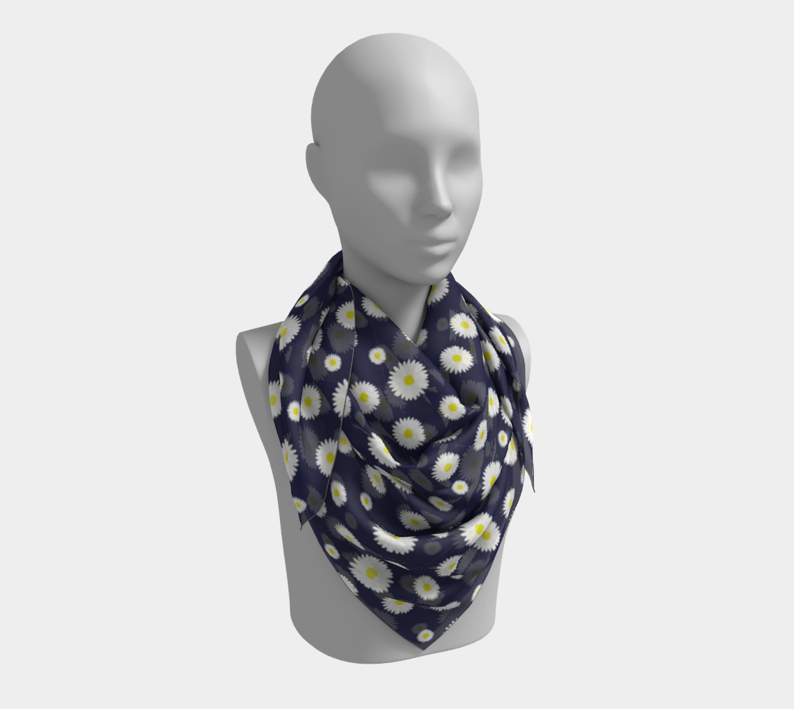 Aperçu de Daisy, Daisy Square Scarf - Navy #3