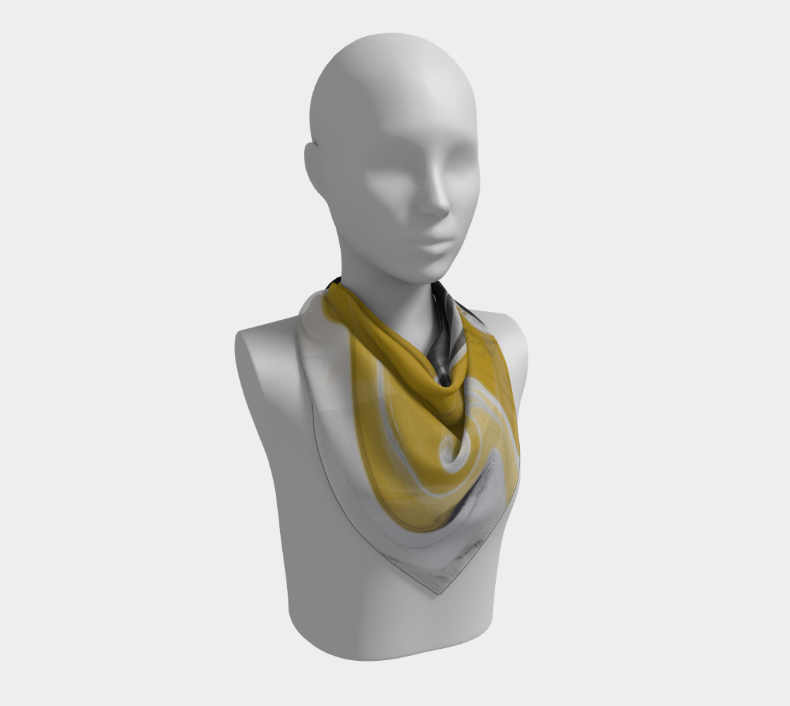 Liquid Black Gold Square Scarf preview #2