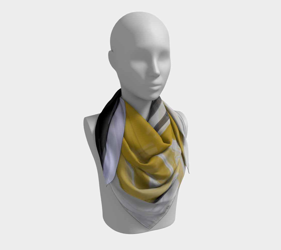 Liquid Black Gold Square Scarf preview #3