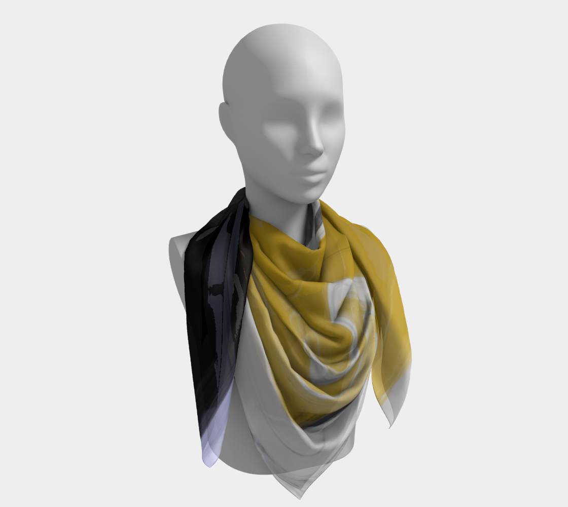 Liquid Black Gold Square Scarf preview #4
