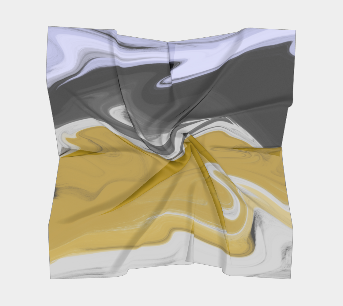 Liquid Black Gold Square Scarf preview #5