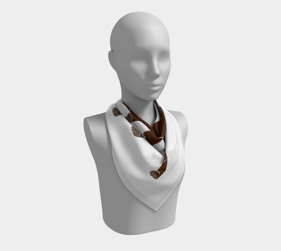 Labrador Retriever chocolate cartoon square scarf preview #2