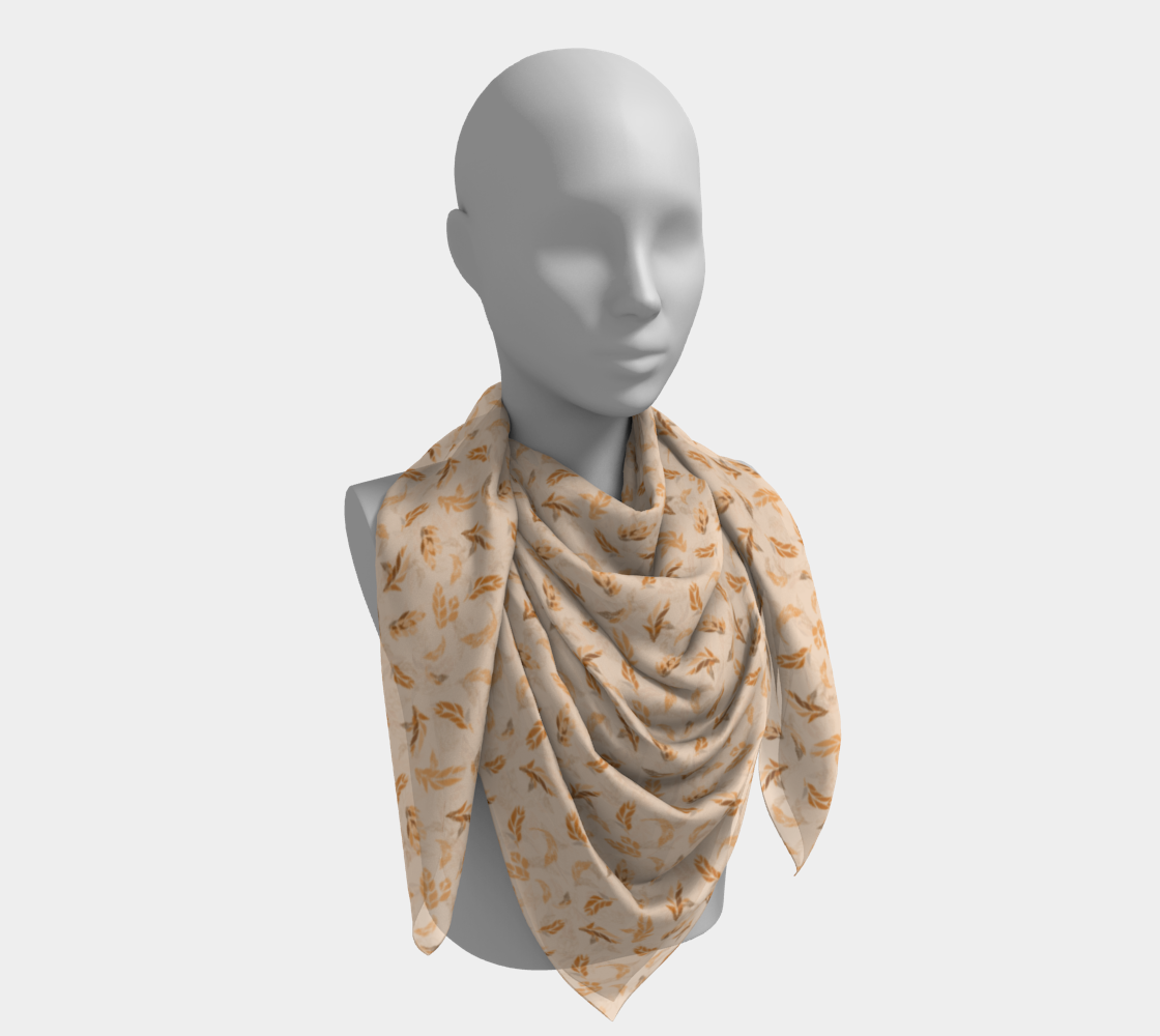Gold grasses square scarf preview #4