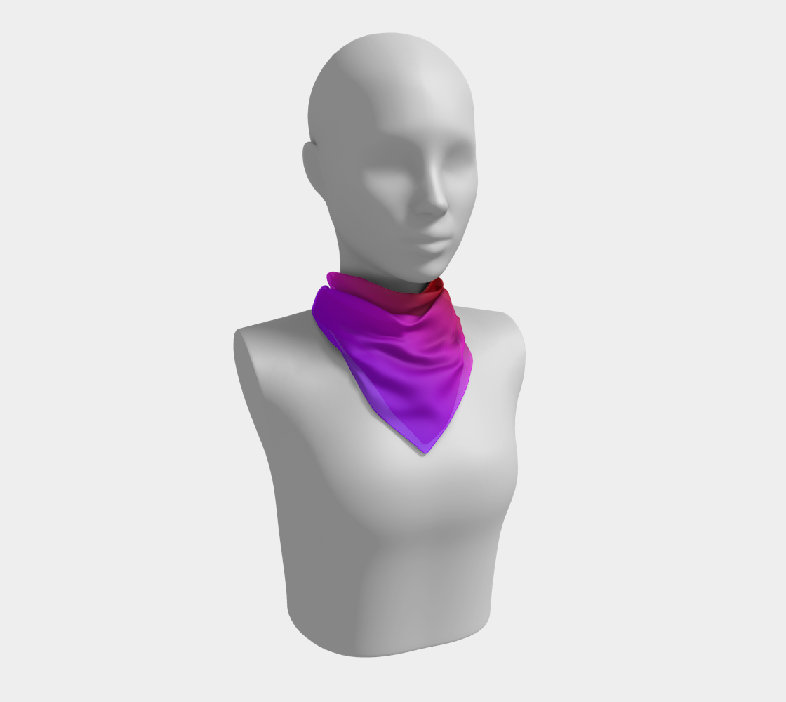 Aperçu de Red to Purple Blend Square Scarf, AWSM