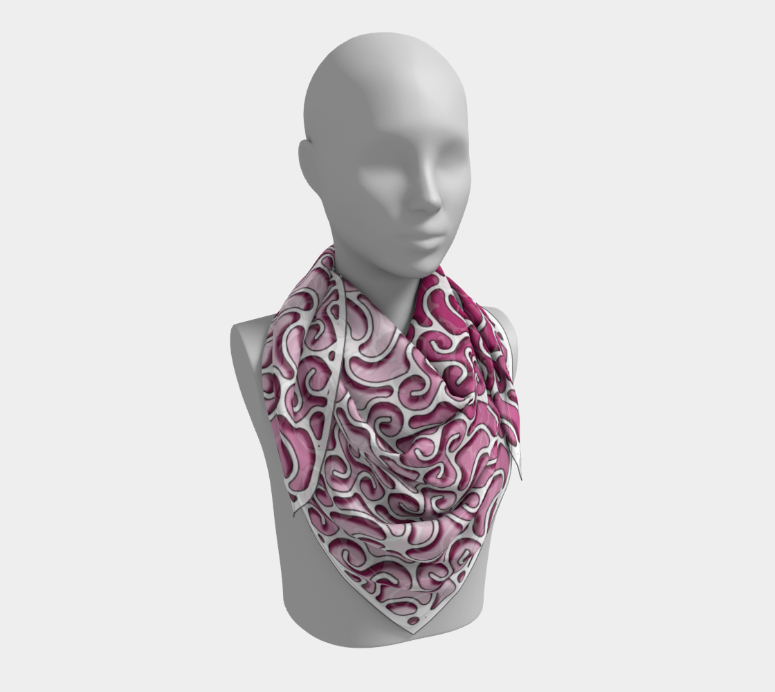 Swirls1400 Fuchsia SquareScarf preview #3