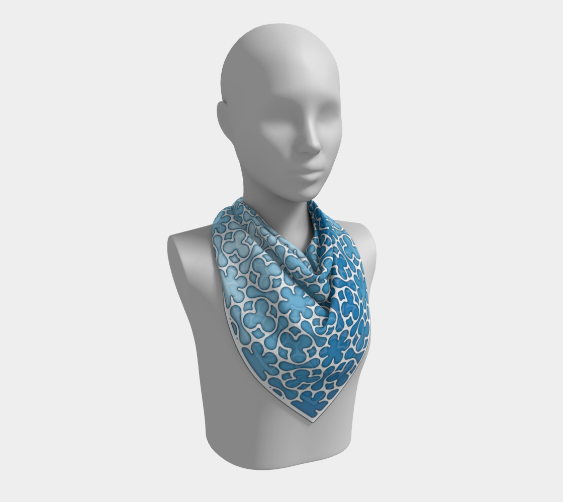 StainedGlass1200 IbizaBlue SquareScarf preview #2