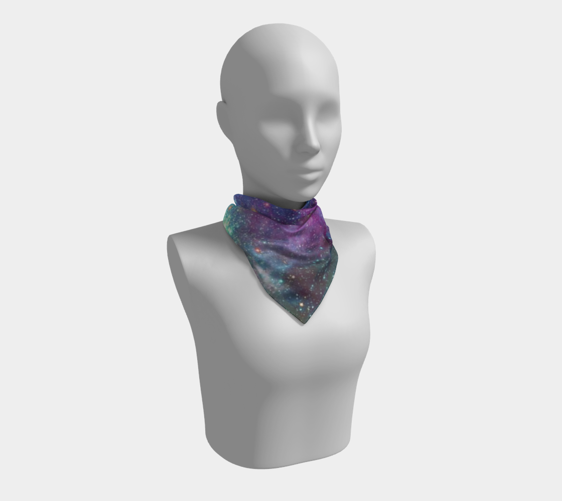 Cosmic Square Scarf - Galaxy, Stars, Nebula, Outer Space preview #1
