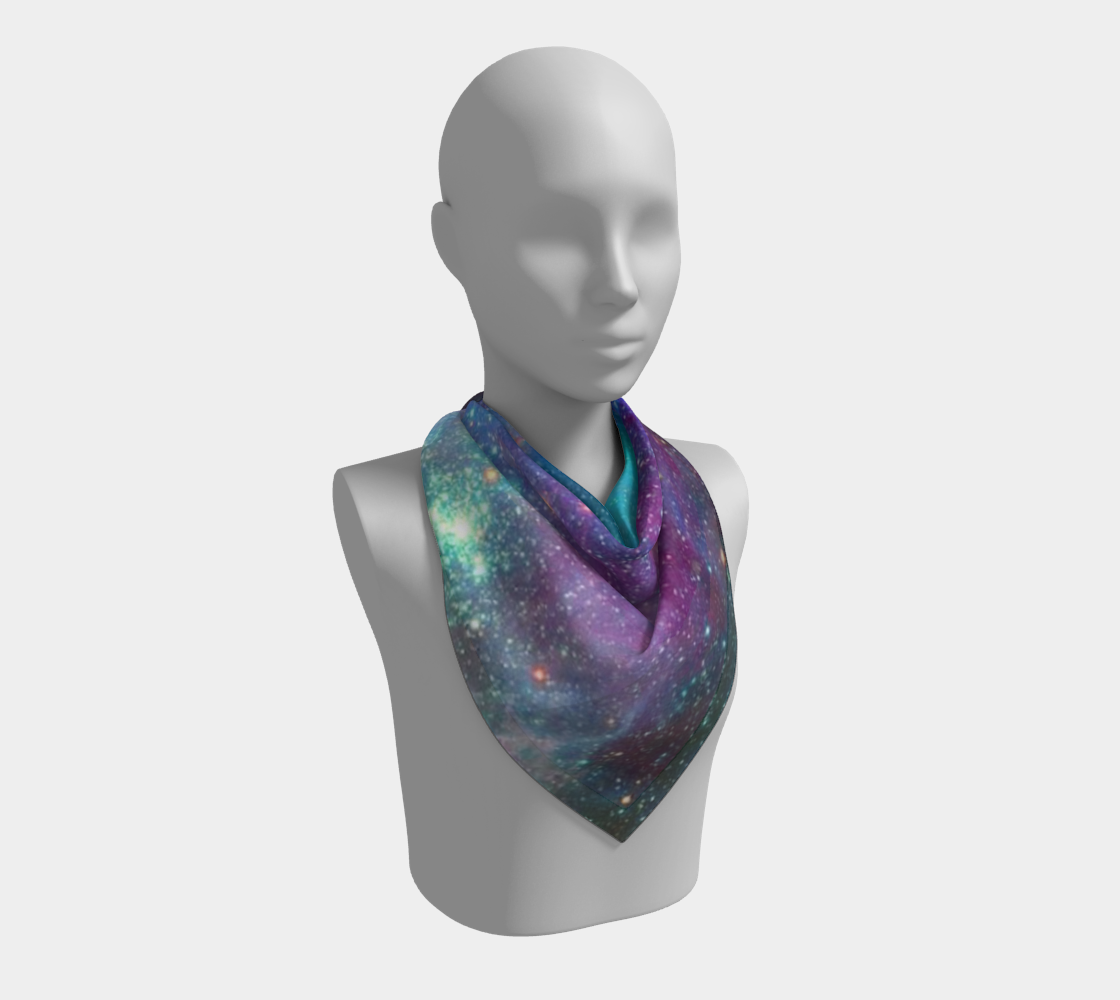 Cosmic Square Scarf - Galaxy, Stars, Nebula, Outer Space thumbnail #3