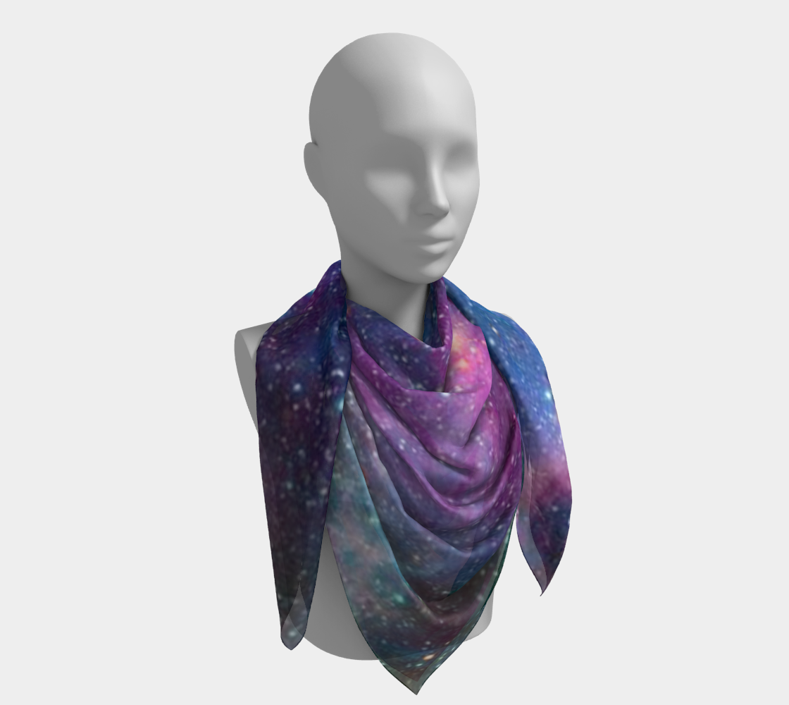 Cosmic Square Scarf - Galaxy, Stars, Nebula, Outer Space thumbnail #5
