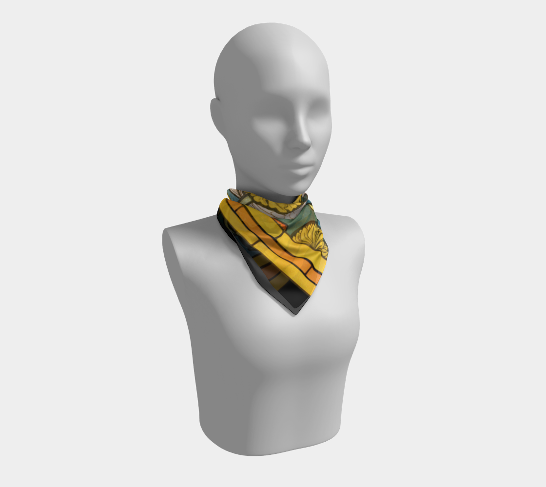 Art Nouveau Dove Square Scarf Furoshiki Gift Wrap preview