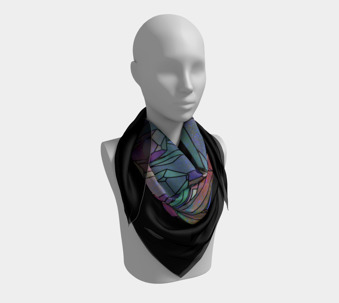Cosmic Crystals Square Scarf Furoshiki Gift Wrap - Witchy wonders, Galaxy, Magic preview #3