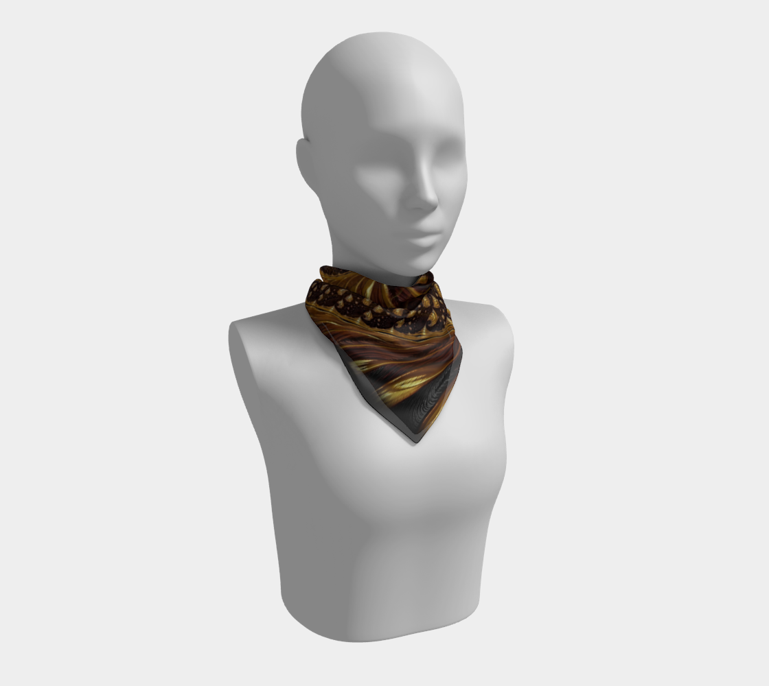 Aperçu de Shell fractal in brown square scarf  #1
