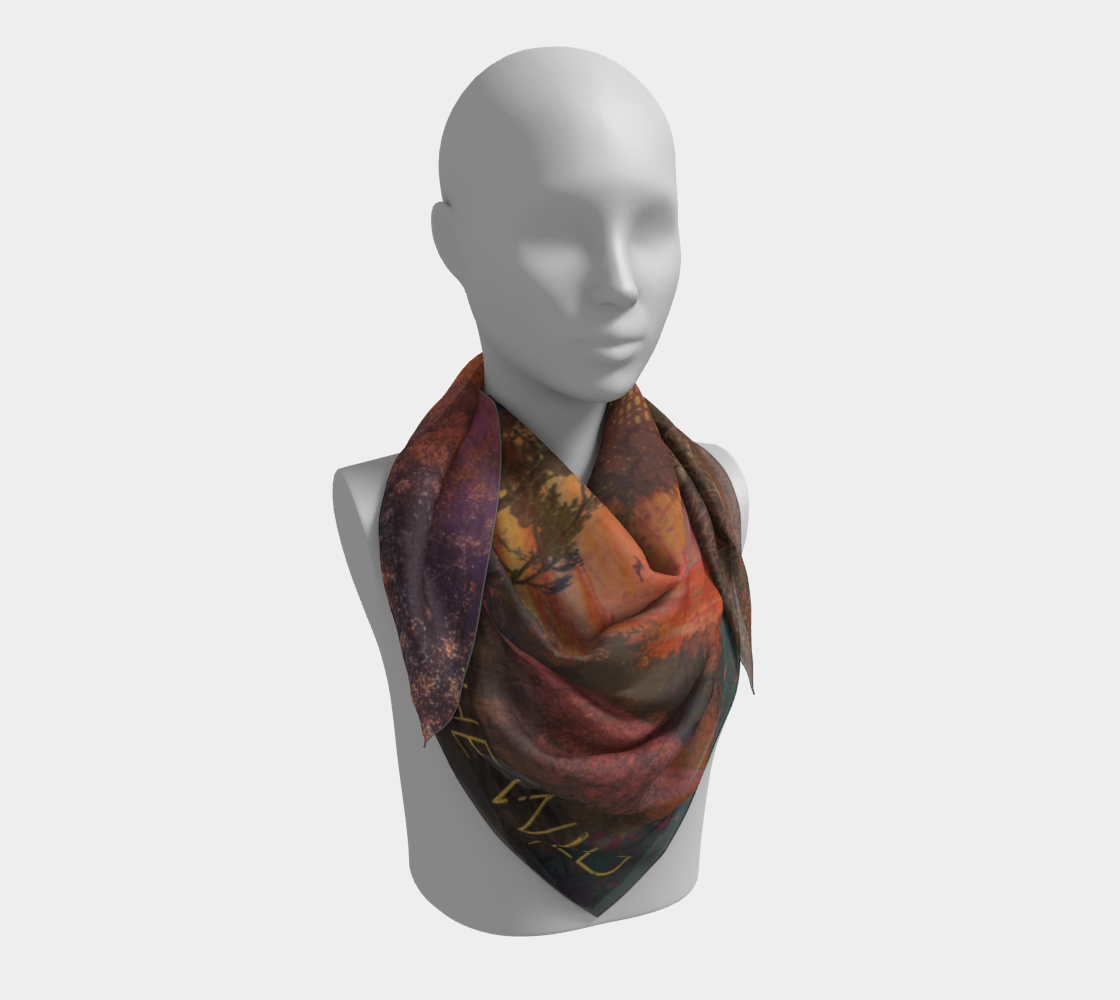 Flute in the Wild artwork scarf 3D preview