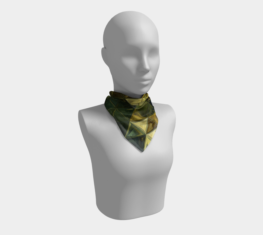 square scarf green triangle preview
