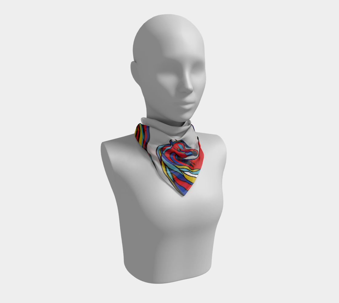 A Colorful Horse Grey Square Scarf preview