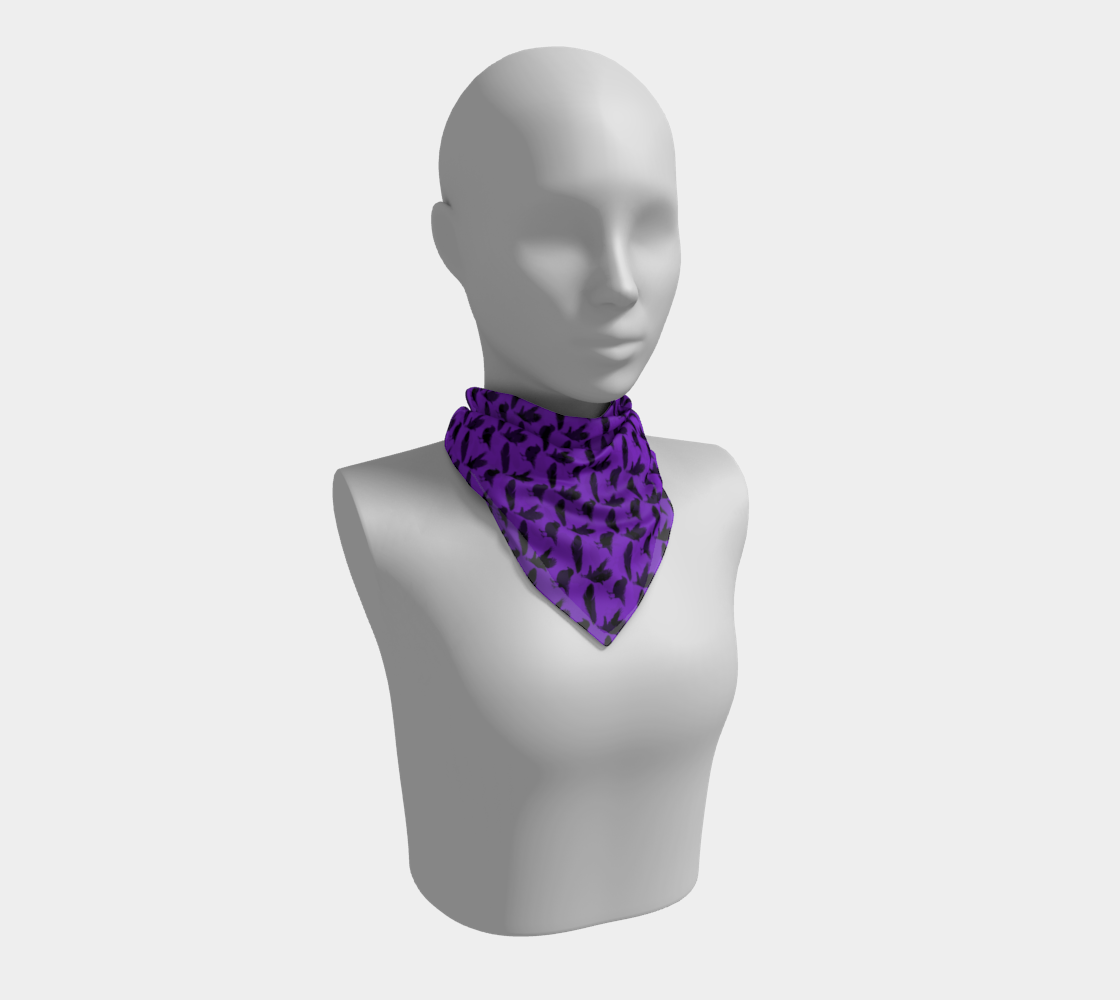 Mixed Crow Purple Square Scarf preview